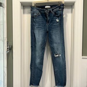 FLYING MONKEY DISTRESSED SKINNY JEANS, SZ 30